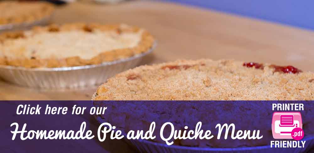 homemade pie menu
