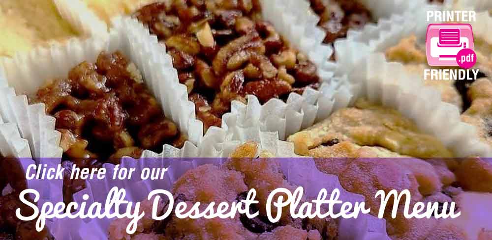 specialty dessert menu
